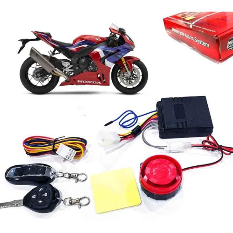 Auto Pearl 12V Black Two-Way Anti Theft Motorcycle Alarm Kit with 2 Pcs Remote for CBR1000RR Fireblade