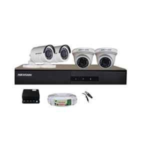 Hikvision 2 MP 2 Dome & 2 Bullet Cameras with 4 Channel HD DVR & 90m Cable, DS-7A04HGHI-F1/ECO