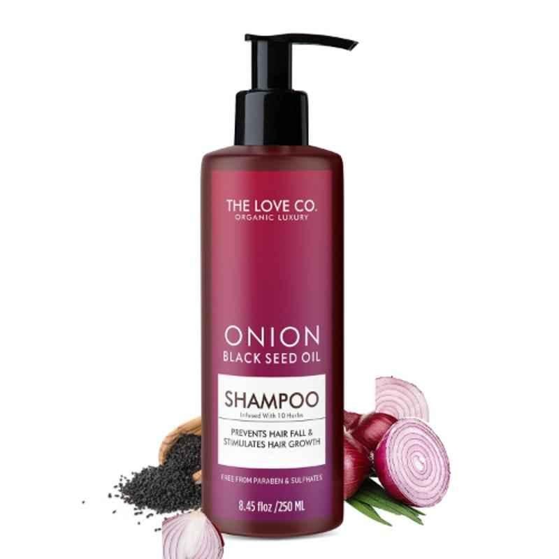 The Love Co. 3350 250ml Organic Onion Hair Fall Shampoo for Hair Growth & Fall Control