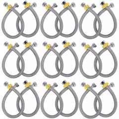 Fastgear 24 inch Stainless Steel Silver Connection Pipe, FG026 (Pack of 18)