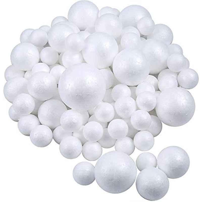 Pllieay 100 Pcs White Polystyrene Foam Balls Set