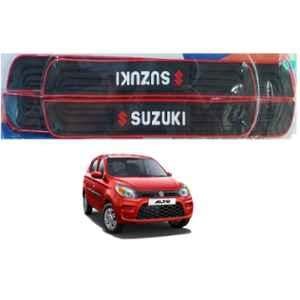SureStrive 4 Pcs PVC & Rubber Black Car Door Sill Plate Set for Maruti Suzuki Alto All Model