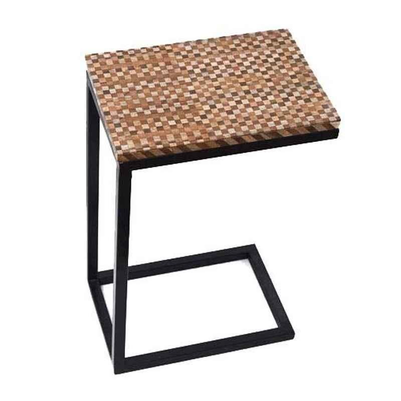 Casa Decor Prizma Wooden C Table for Bedside Portable Table, CDFRT0019
