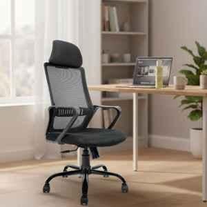 Cellbell Desire Pro Mesh High Back Black Ergonomic Chair with Lumbar Support & Height Adjustable, CBHKFOC14480
