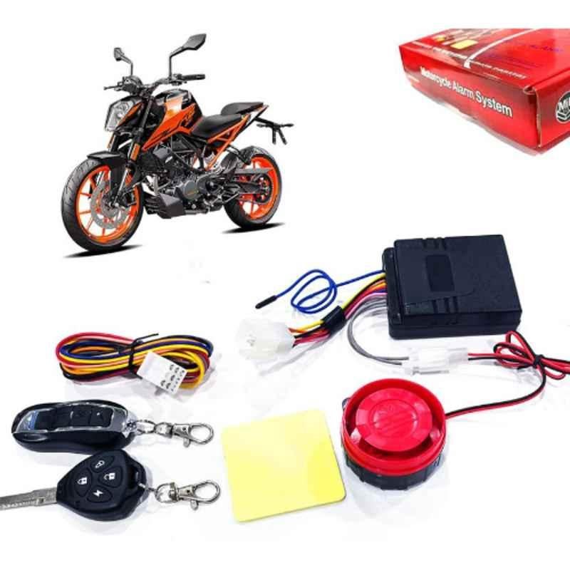 Auto Pearl 12V Black Two-Way Anti Theft Motorcycle Alarm Kit with 2 Pcs Remote for Duke 200