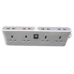 Silcon Gold MS 104 8+1 2.5m 220W Plastic White Extension Board