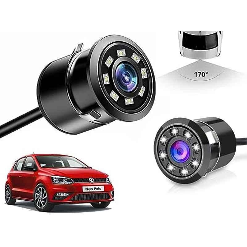 Auto Pearl 8 LED Black Waterproof & Shockproof HD Night Vision Car Reverse Parking Camera for Volkswagen Polo 2010