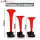 AllExtreme EXCAHR3 12V Red Air Horn with Air Compressor, Attachment Screws & Brackets