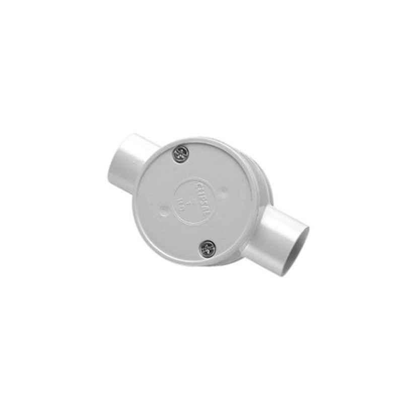 Clipsal 20mm Silver 2 Way Circular Junction Box, E240/20/2