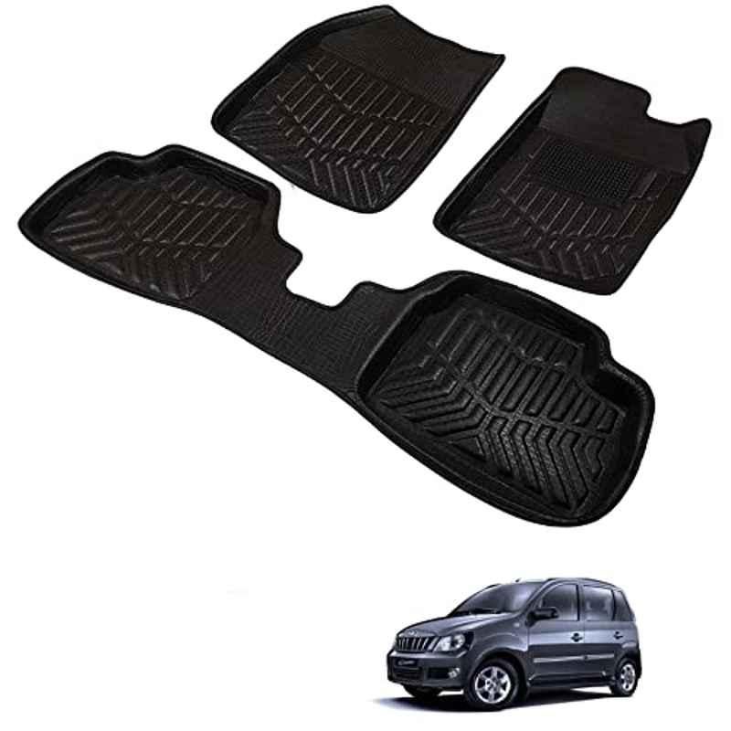 Kozdiko 3D Black Car Foot Mat Set for Mahindra Quanto, dshbdhb8