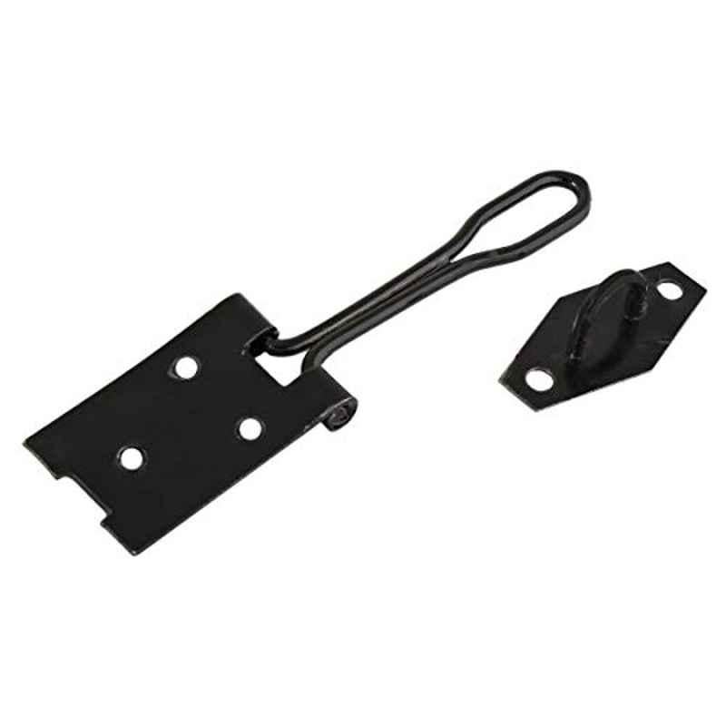 Robustline Wire Hasp And Staple-Black, 3x3 cm