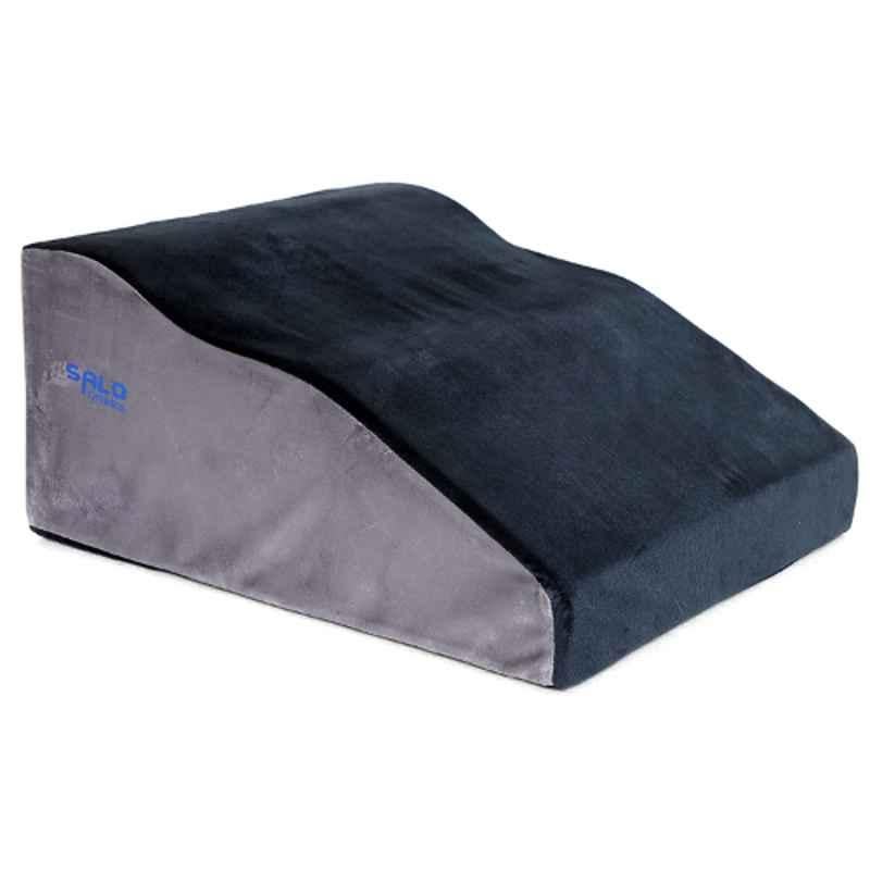 Salo Orthotics Polyurethane Foam Silver Steel Grey Leg Elevation Pillow with Cover, 412, Size: Regular