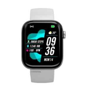 Compaq Dimension 1.81 inch Grey Bluetooth Calling Rectangular Q Smart Watch, CQ21MB