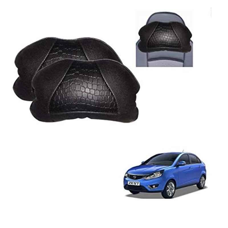 Kozdiko 2 Pcs Black Neck Rest Cushion Pillow Set for Tata Zest