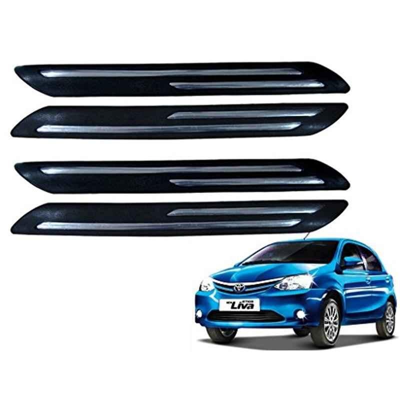 Kozdiko 4 Pcs Double Chrome Bumper Protector Set for Toyota Etioa Liva