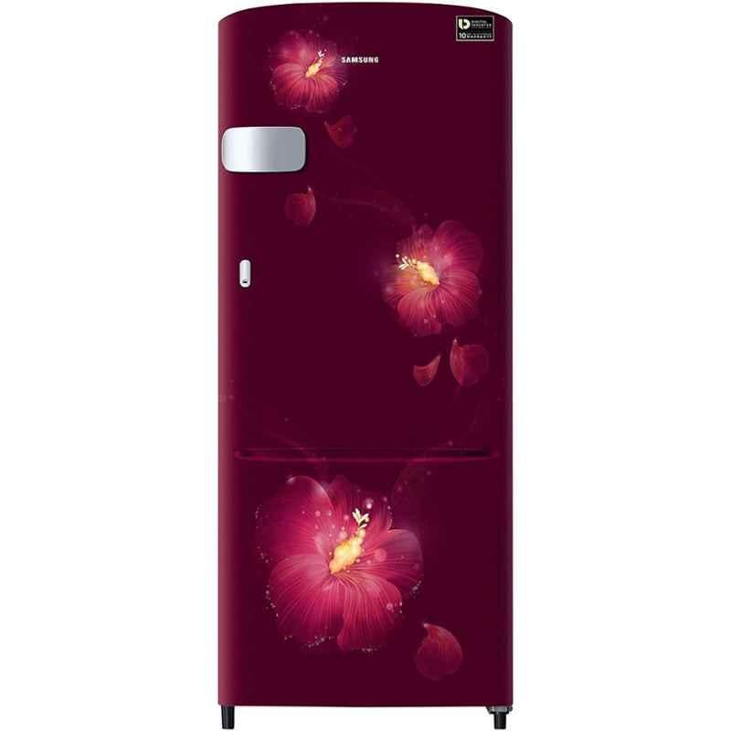 Samsung 230 L 3 Star Direct Single Door Rose Mallow RED Refrigerator