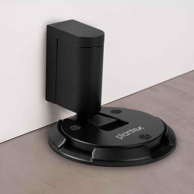 Plantex Black Floor Mounted Door Stopper for Hotel/Office