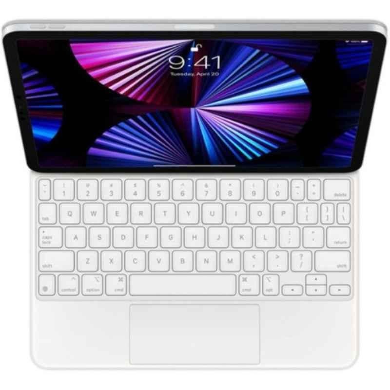 Apple Magic White US English Keyboard for iPad Pro 11 inch 3rd Generation & iPad Air 4th Generation, MJQJ3LB/A