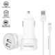 Portronics Car Power 2T White 2.4A Car Charger with Dual USB Port, POR-663 (Pack of 5)