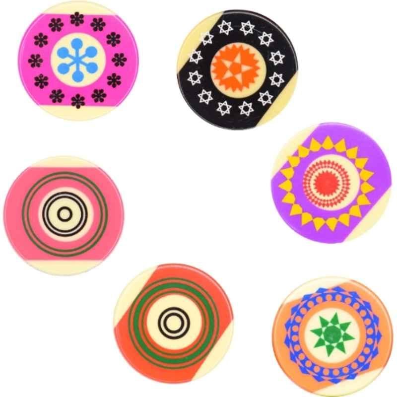 GLS Poolball Plastic Multicolour Carrom Striker (Pack of 6)