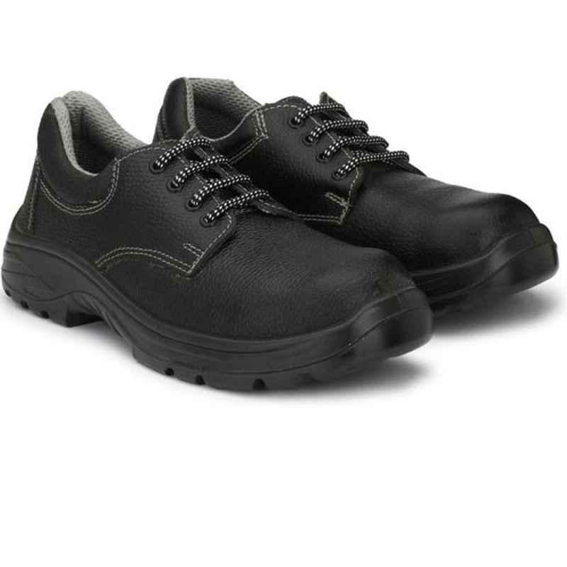 Ramer Bolt Steel Toe Black Work Safety Shoes, Size: 8