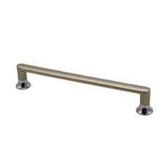 RAB 96mm Zinc Satin & Chrome Finish Drawer Pull Handle, 702 (Pack of 2)