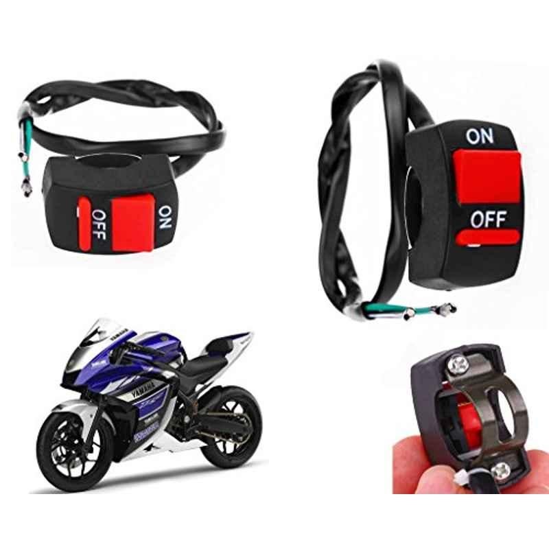 Auto Pearl 7/8 inch 12V Bike Fog Light Handle Bar Switch for Yamaha R25