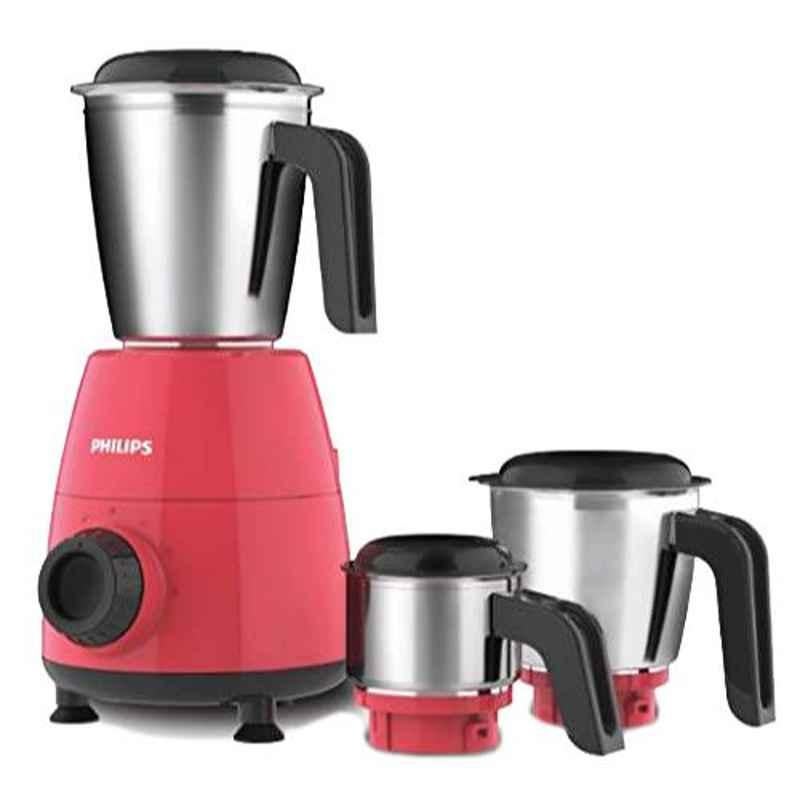 Philips HL7505/02 500W Strawberry & Cashmere Grey Mixer Grinder with 3 Jars