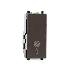 Schneider Electric Zencelo 6A Dark Grey Full-Flat Illuminated DND Switch, INH8452(BZ) (Pack of 10)
