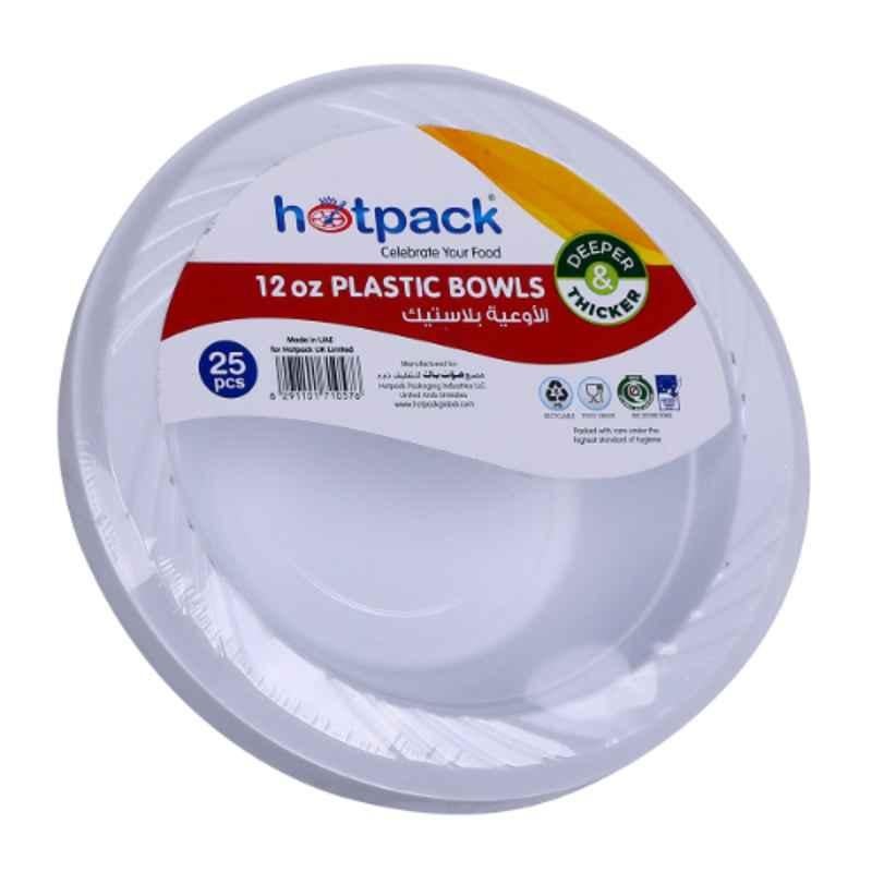 Hotpack 25Pcs 12Oz Plastic Bowl Set, PARPB12