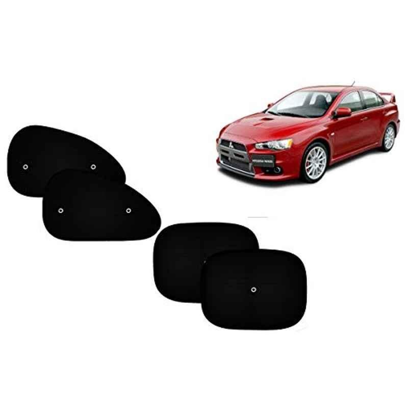 Auto Pearl 4 Pcs PVC & Mesh Black Window Side Sun Shade Set for Mitsubishi Lancer
