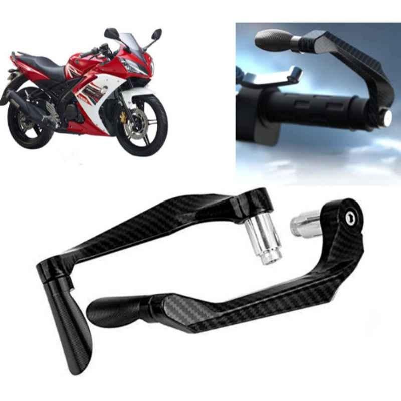 Auto Pearl 2 Pcs Aluminium Carbon Black Brake Clutch Lever Set for Yamaha YZF R15 S BS6