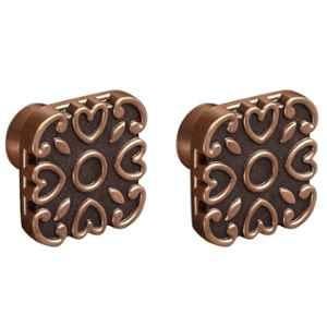 Plantex Knobs for Drawer/Square Drawer Knobs/Knobs for Cabinets/Pull-Push Knobs for Kitchen/Bedroom Drawer (Pack of 2) DTK-299, Antique Copper