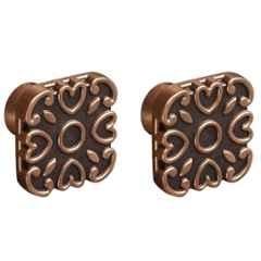 Plantex Knobs for Drawer/Square Drawer Knobs/Knobs for Cabinets/Pull-Push Knobs for Kitchen/Bedroom Drawer (Pack of 2) DTK-299, Antique Copper