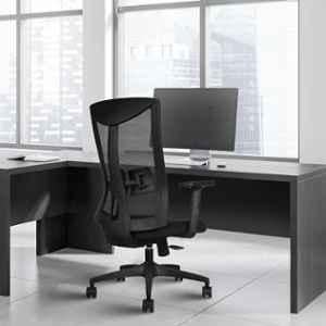 Rose Henley Mesh Black Medium Back Revolving Ergonomic Office Chair