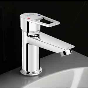 Plantex Single Lever Basin Mixer Tap/Pure Brass Pillar Tap for Wash Basin/Hot & Cold Water Tap for Basin/Short Body Water Tap (Chrome, 3226)