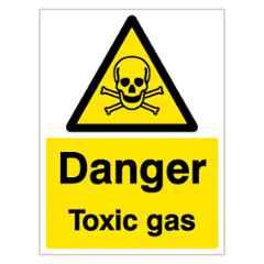 SUNSIGNS 400x600mm Vinyl & ACP Sheet Danger Toxic Gas Signage, SN0061VNLM3HPIFAP