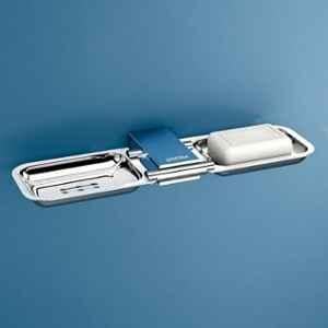 Plantex 304 Grade Stainless Steel Double Soap Holder for Bathroom/Dual Soap Case/Wall Mount Soap Holder/Bathroom Accessories (Regent, Chrome)