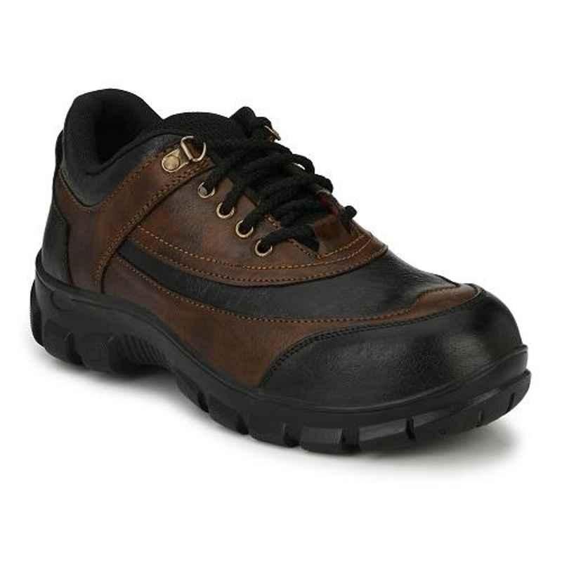 Timberwood TW18BRN PU Steel Toe Brown Work Safety Shoes, Size: 8