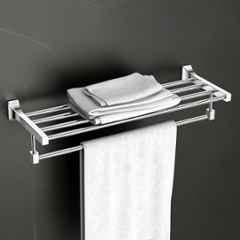 Plantex Towel Rack for Bathroom/Pure Brass Towel Holder/24 inch Towel Stand/Towel Bar/Bathroom Accessories APS-DL-13, Chrome