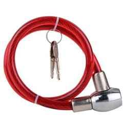 AOW Cabel Lock for All Bike, Helmet, Cycle & Luggage (Multipurpose Uses) Colour-Red.