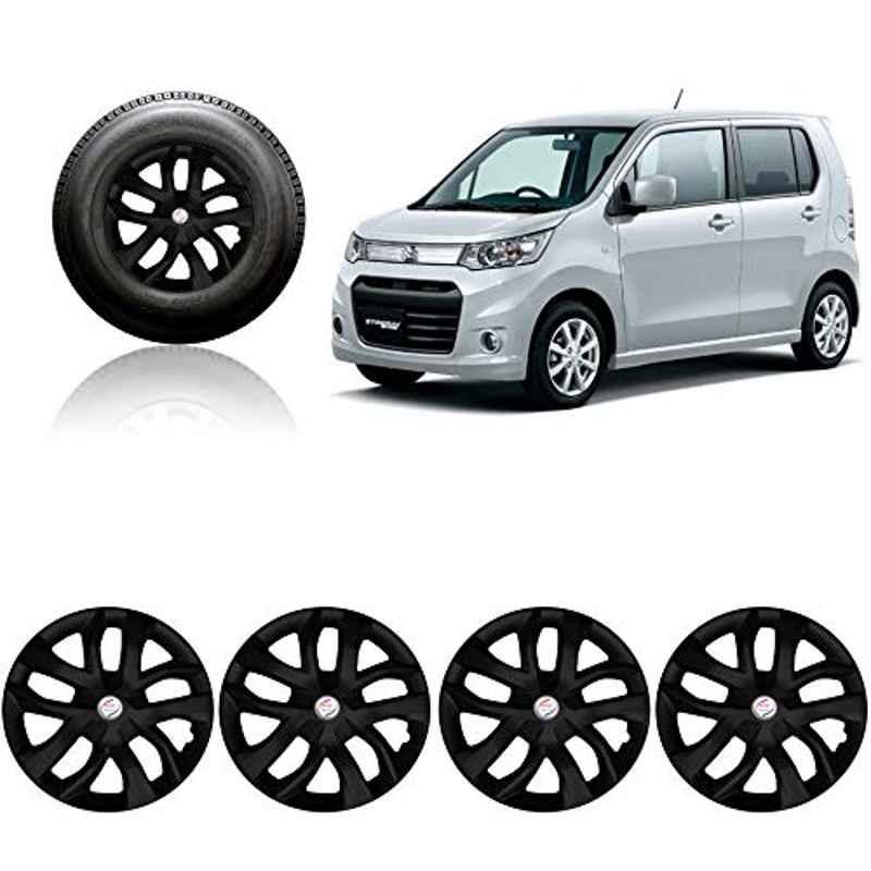 Auto Pearl 4 Pcs 13 inch ABS Black Wheel Cover Set for Maruti Suzuki Wagon-R Stingray LXI