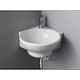 Generic Ts Collection - Ceramic Corner Wall Hung, Table Top Or Corner Wash Basin (White, 14 X 14 X 5.10 Inch) Glossy Finish Bathroom Sink Super White Color