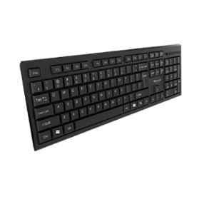 Quantum QHM-7406 Plastic Black Full Sized USB Wired Keyboard with Rupee Symbol, Hotkeys & 3 Pcs LED Function