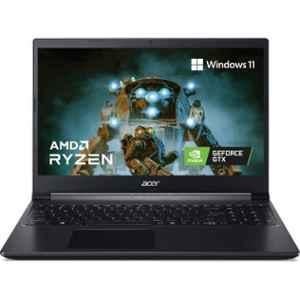 Acer A715-42G/A715-42G-R2NE Aspire 7 Black Gaming Laptop with AMD Ryzen 5 Hexa Core AMD R5-5500U 8GB/512GB SSD/Windows 11 Home & 15.6 inch Display, NH.QAYSI.001, NH.QAYSI.004 & UN.QAYSI.016