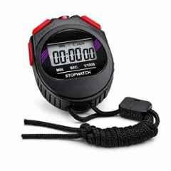 1/100sec Black Digital Stopwatch Timer with Alarm & LCD Display
