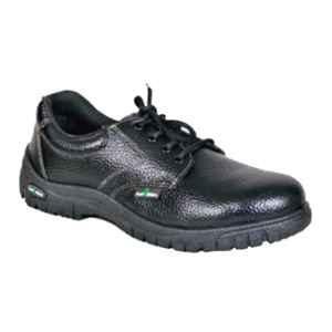 Safe Ride Magnum Synthetic Leather Steel Toe Black Safety Shoes, Size: 7