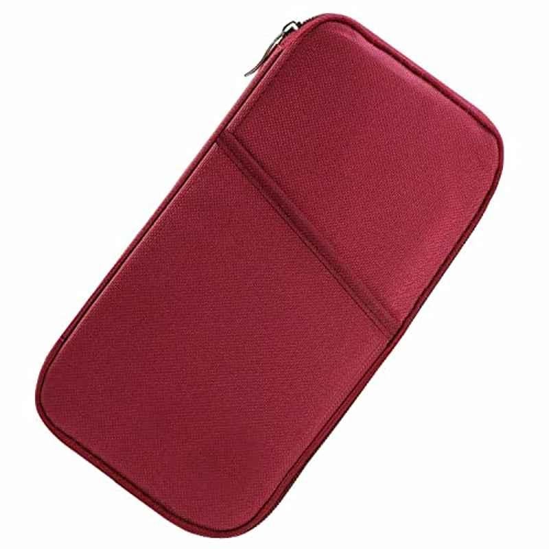 Rubik 25x13x2cm Wine Red Multi Pocket Passport Wallet