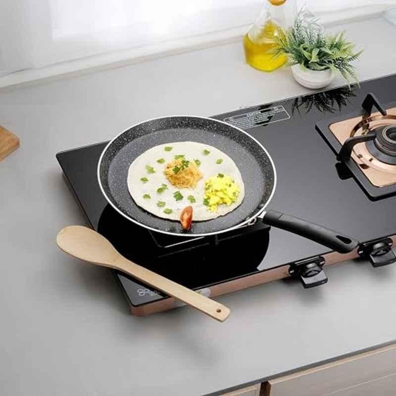 Cookaid Neo Glide 25cm Aluminium Black Non Stick PTFE Coated Dosa Tawa, CKD-NS-DT25-08