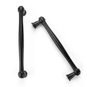 Mix & Match Asian 7 inch Cast Iron Black Powder Coated Cabinet Pull Handle for Wardrobe, Cupboard & Window (Pack of 2)